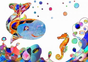 Seepferdchen und Wal Seepferdchen und Wal