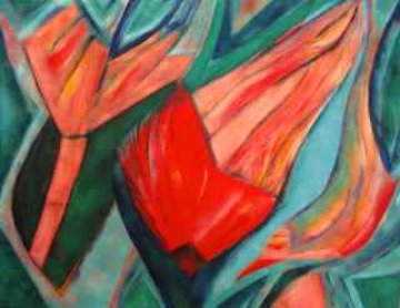 Vogel mit Blumen